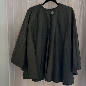 Elegant Olive Green Cape for Women